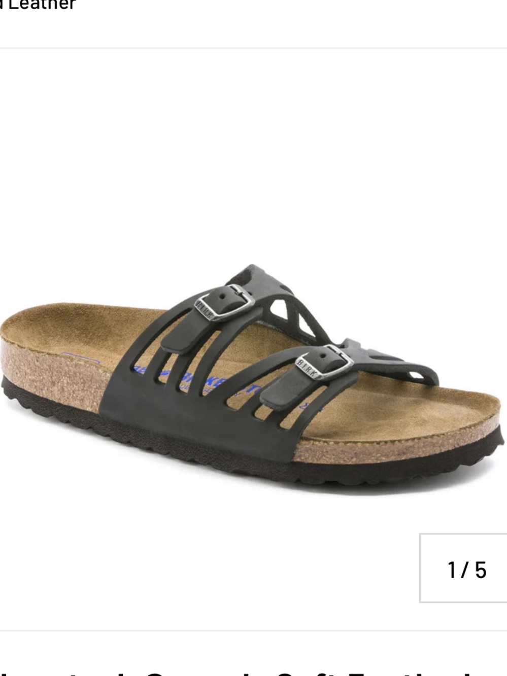 Birkenstock Black Granada Dual Buckle Slide Sandal